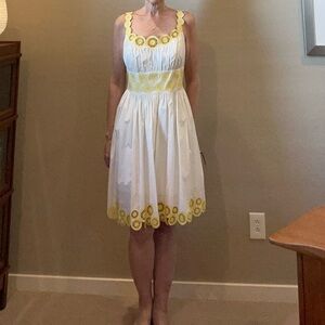 Antonio Melani, like new, size 14, embroidered summer dress, full skirt